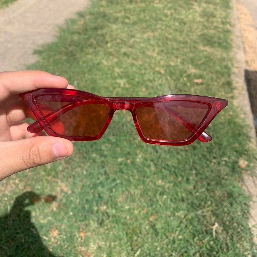 Red retro sunglasses
